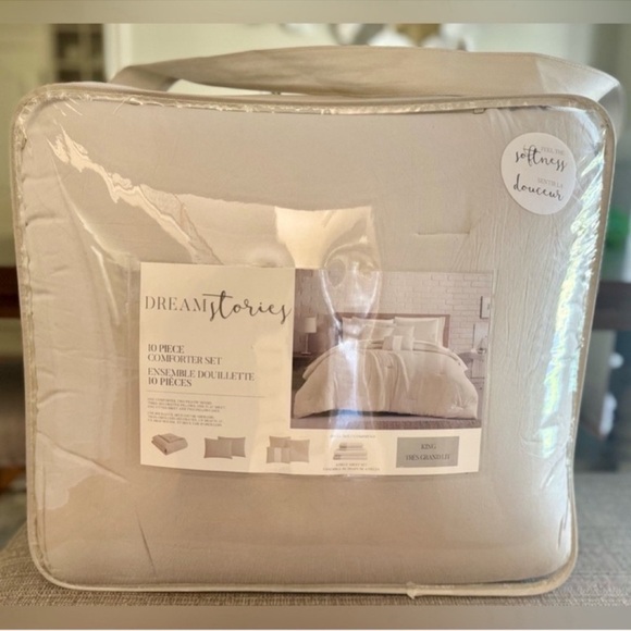 🎉LAST PIECE 🎉DREAM STORIES 10Pc Extra Soft Solid Comforter Set - Picture 9 of 11